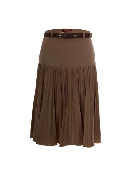 Spódnica midi Max Mara Studio brązowa