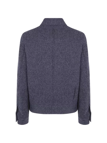 Geacă Ps Paul Smith cu model herringbone albastru