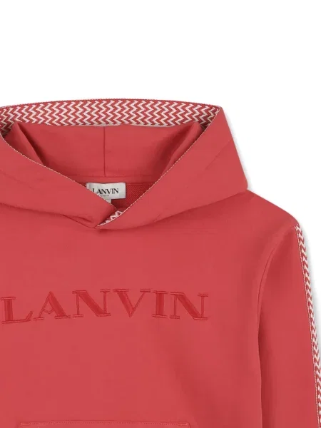 Bluza z kapturem dziecięca Lanvin Enfant czerwona