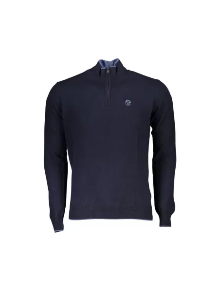 Sweter z golfem North Sails z kaszmiru niebieski