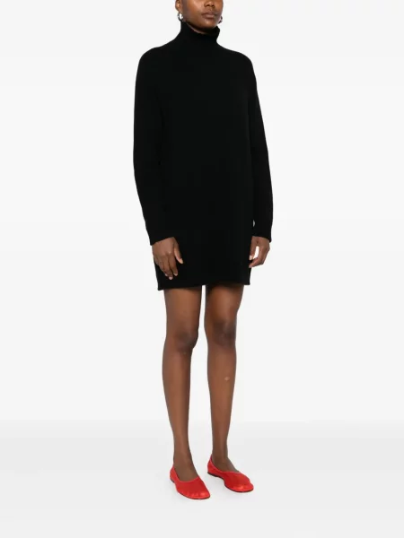 Rochie mini Eric Bompard din cașmir de costum negru