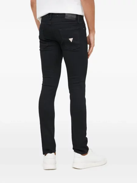 Blugi Guess cu autograf negru