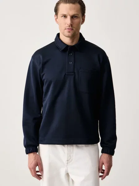 Lacoste bluza z bawełną granatowa
