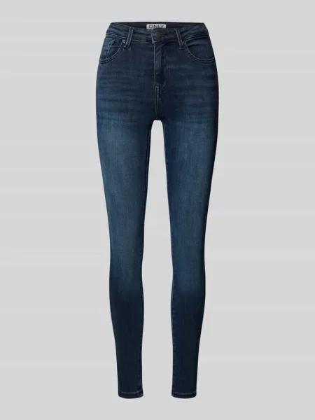 Jeansy o kroju skinny fit z mieszanki bawełny model POWER' Only niebieskie