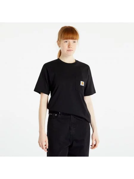 Тениска Carhartt WIP Pocket Short Sleeve T-Shirt UNISEX Black XS черно