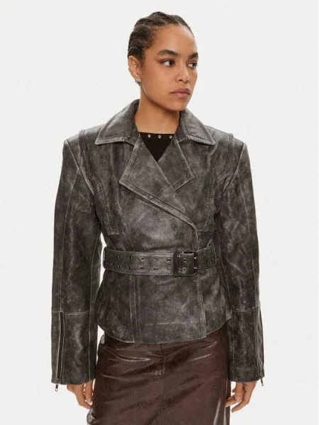 Gestuz Geacă de piele Gwen gri