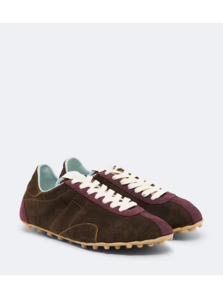 Top Maison Margiela din piele de căprioară maro