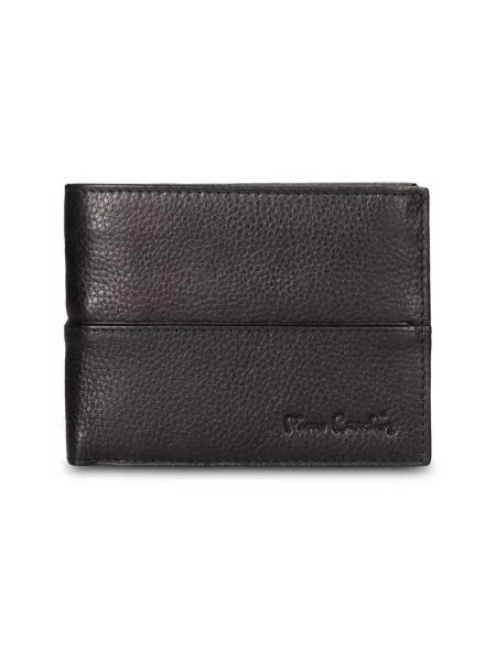Kompaktowy portfel Pierre Cardin skórzany czarny