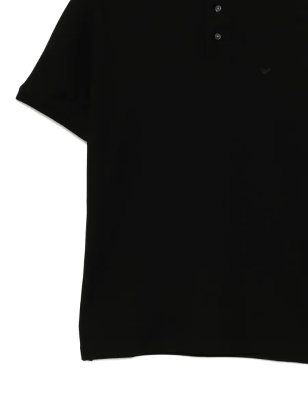 Polo Emporio Armani με κέντημα μαύρο