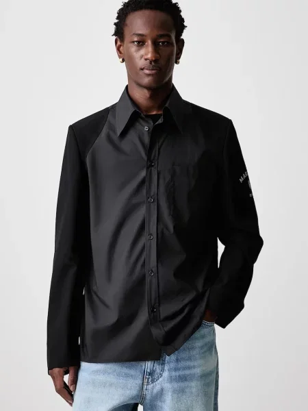 Maison Margiela košeľa pánska čierna