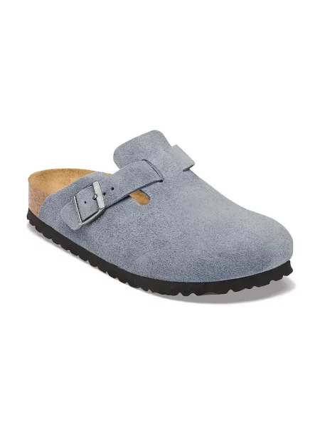 Birkenstock natikači semiš Boston Suede Leather modra