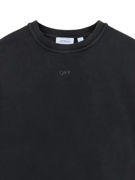 Lung tricou Off-white cu autograf alb
