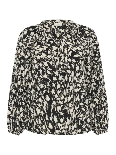 KAFFE CURVE Bluză KCJamia fildeş negru