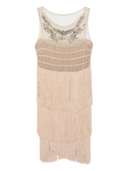 Rochie midi Alberta Ferretti cu broderie până la genunchi de costum