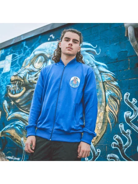 Kurtka/bluza retro piłkarska dla dorosłych FC Porto niebieska