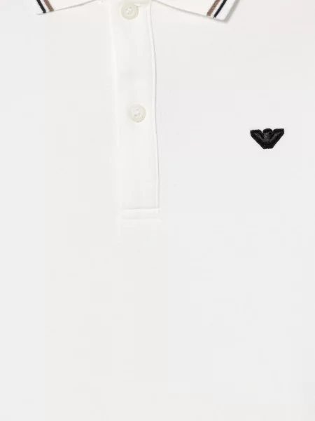 Koszulka polo dziecięca Emporio Armani biała