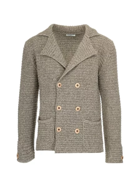 Cardigan Al Duca D’aosta 1902 cu două rânduri de nasturi gri