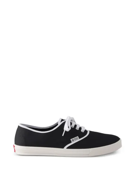 Sneakerși Prada cu șireturi din dantelă negru