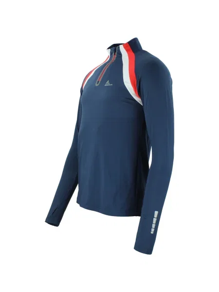 Tricou mânecă lungă Peak Mountain albastru