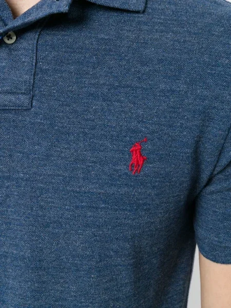 Поло тениска Polo Ralph Lauren бродирана синьо