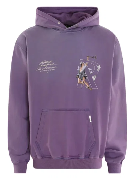 Hanorac cu glugă Represent violet