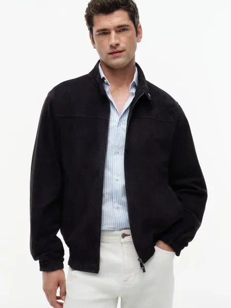 Замшевая куртка Tommy Hilfiger синяя