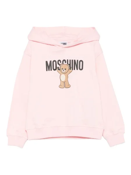 Bluza z kapturem dziecięca Moschino różowa