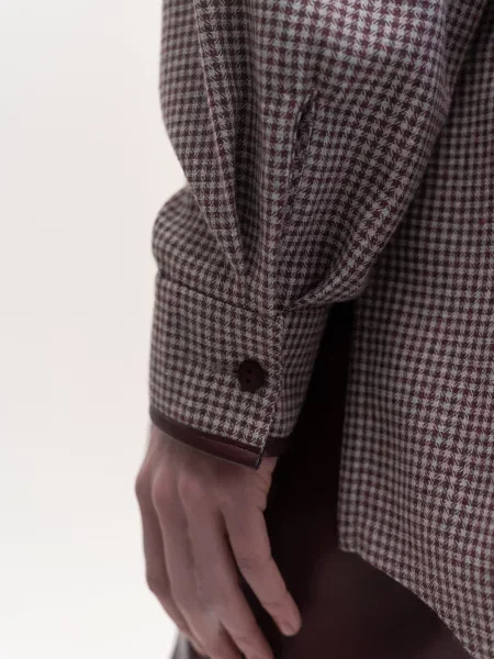 Сорочка Seven Eleven бавовна/поліестер бордовий