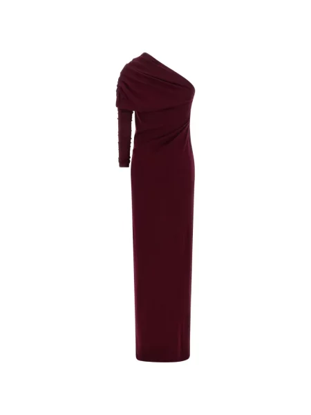 Rochie Armarium asimetrică drapată roșu