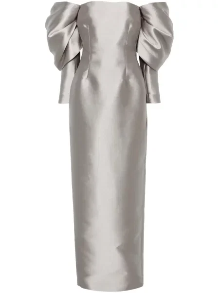 Maksi sukienka maxi Solace London garniturowa szara