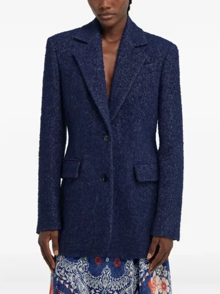 Marynarka Roberto Cavalli jednorzędowa niebieska