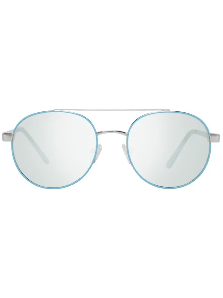 Lniane okulary przeciwsłoneczne Guess niebieskie