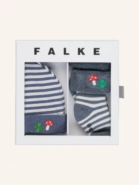 Falke Zestaw: Skarpety I Czapka Z Pudełkiem Prezentowym blau białe