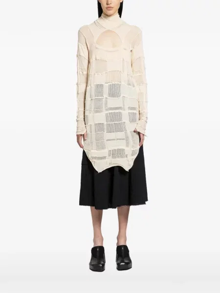 Sweter z golfem Halos w kratę czarny