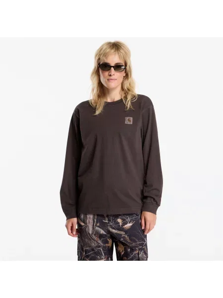 T-shirt Carhartt WIP L/S Vista T-Shirt UNISEX Tobacco Garment Dyed XXL καφέ