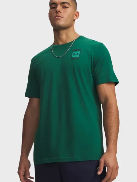 Футболка Under Armour с лого зеленая