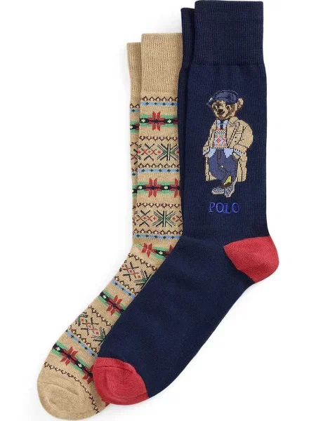 Polo Ralph Lauren șosete cu pentru bărbați pachet de 2 bej