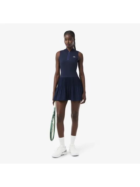 Lacoste Sukienka Tenisowa Ultra Dry Stretch Z Szortami niebieska