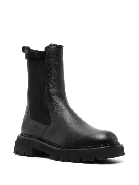 Botine Ferragamo din piele cu autograf negru