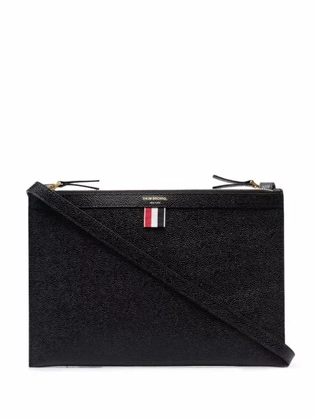 Geanta crossbody Thom Browne cu imagine negru