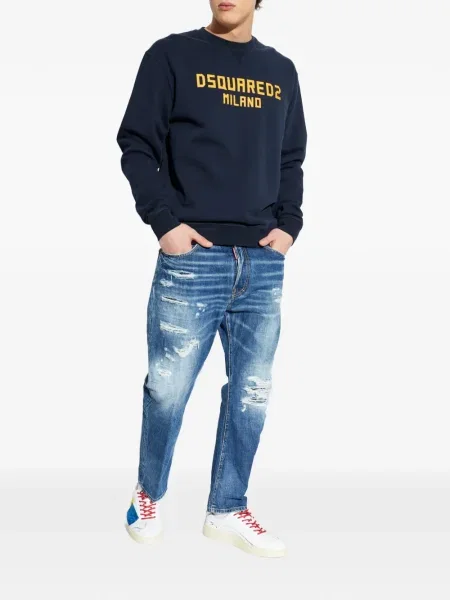 Blugi Dsquared2 zdrențuiți albastru