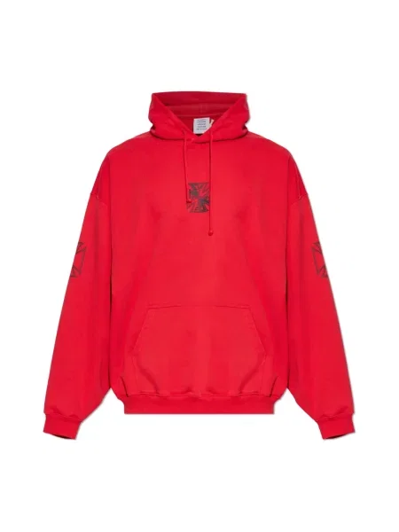 Bluza z kapturem Vetements czerwona