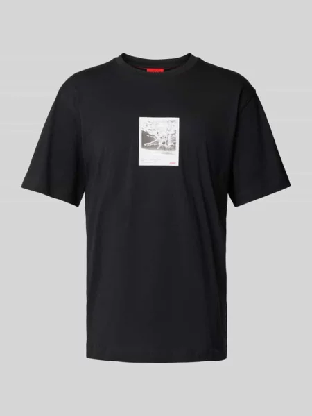 T-shirt z nadrukiem z motywem model ‘Darthy’ czarna
