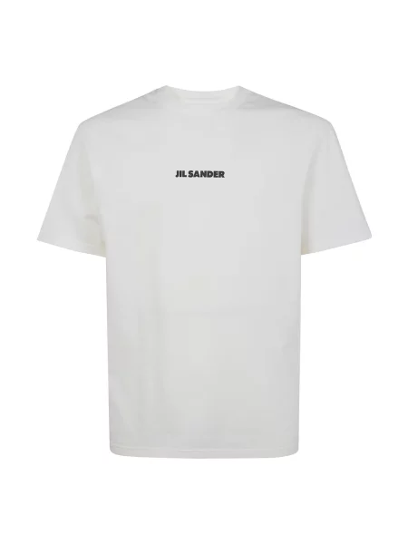 Koszulka Jil Sander z krótkim rękawem z logo biała