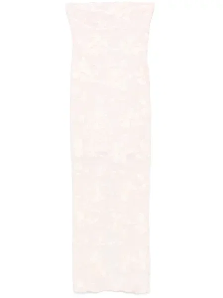 Rochie maxi Rotate Birger Christensen cu model floral plasă de costum roz