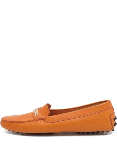 Pantofi loafer Tod's din piele portocaliu