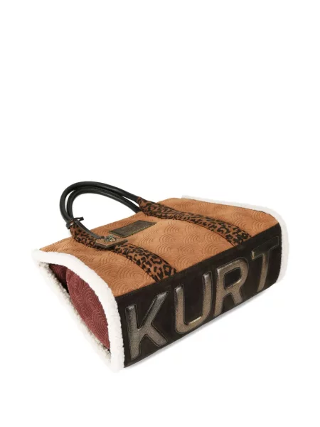 Τσάντα shopper Kurt Geiger London σουέτ καφέ