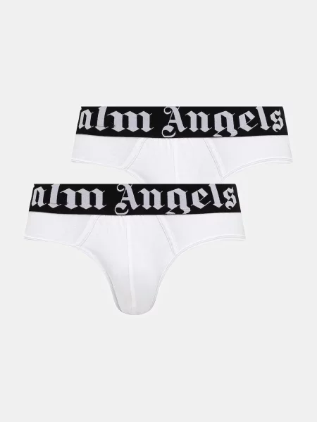 Palm Angels slipy z bawełną biały