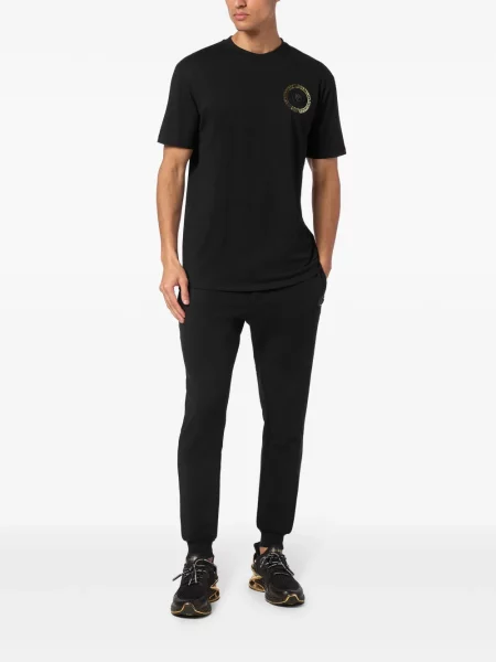 Tricou Plein Sport cu dungi de tigru negru