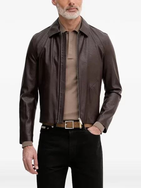 Με κολάρο μακρύς polo Sisley καφέ